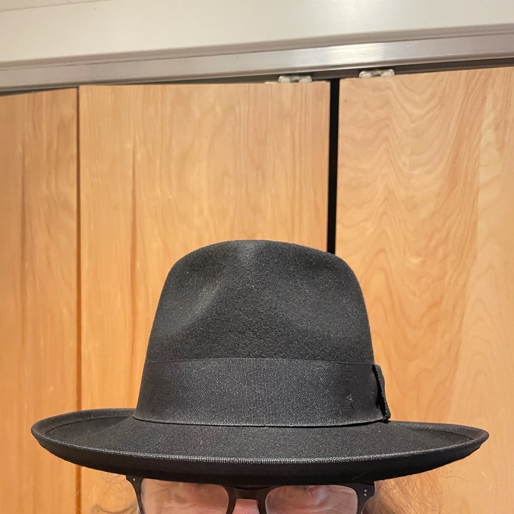 Black wool fedora